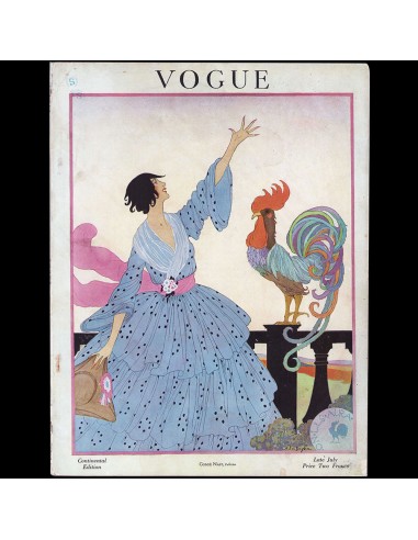 Vogue, Continental Edition, France (Late July 1918), couverture d'Helen Dryden Les magasins à Paris