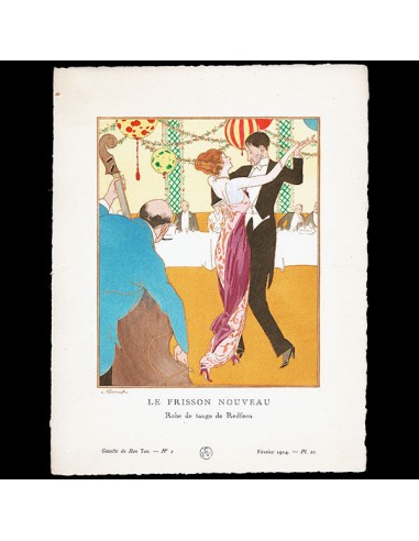 Gazette du Bon Ton - Le Frisson nouveau, robe de tango de Redfern, planche de Louis Strimpl (n°2, 1914) Comparez plus de prix