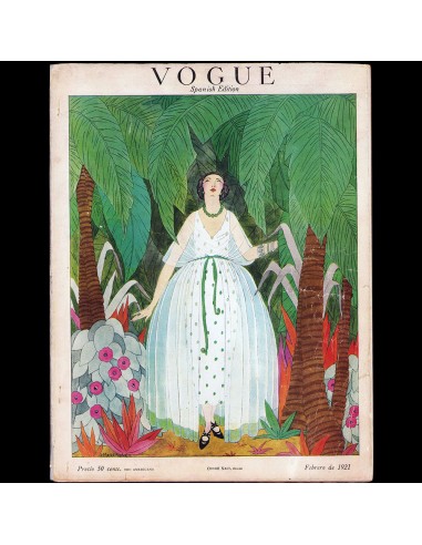 Vogue, Edition espagnole, (1921, février), couverture d'Harriet Meserole ouvre sa boutique