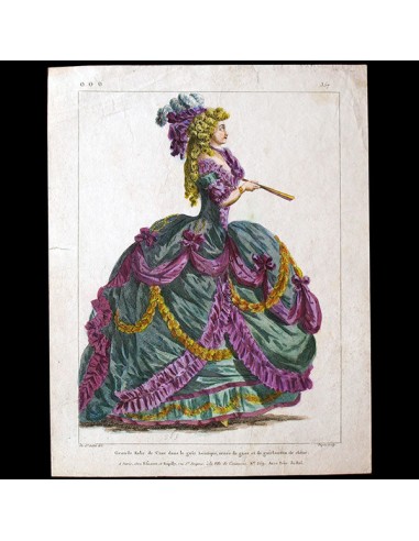 Gallerie des Modes et Costumes Français, 1778-1787, gravure n°ooo 357 Les magasins à Paris et en Île-de-France