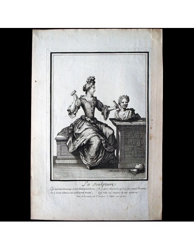 La sculpture, gravure de Nicolas Bonnart d'après Robert Bonnart (circa 1690-1700) l'achat 