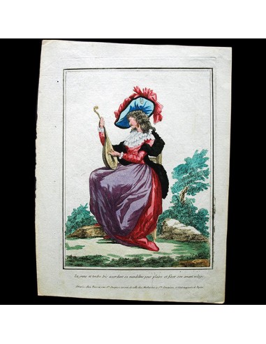 Basset - La Jeune et Tendre Iris, planche de la suite Modes d’hommes et de femmes de l’époque Louis XVI (circa 1780) store