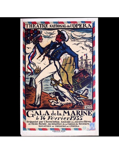 Gala de la Marine, 14 février 1935 - affiche de Guy Arnoux (1935) commande en ligne