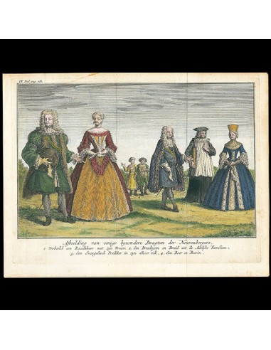 Costumes de Nuremberg - Afbeelding van eenige byzondere Dragten der Neurenbergers (1737) de la marque