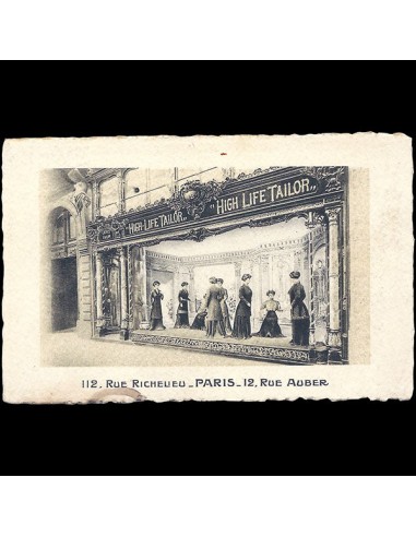 Carte de High Life Tailor, 112 rue de Richelieu à Paris (circa 1905-1910) Les magasins à Paris