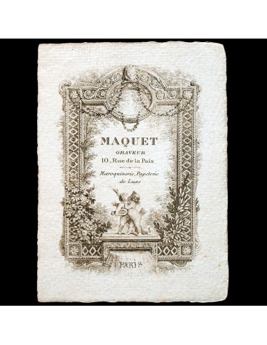 Maquet - Carte commerciale du graveur, 20 rue de la Paix à Paris (circa 1920) Le MVP de beaucoup