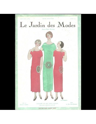 Le Jardin des Modes, n°54, 15 janvier 1924, couverture d'André-Edouard Marty de pas cher