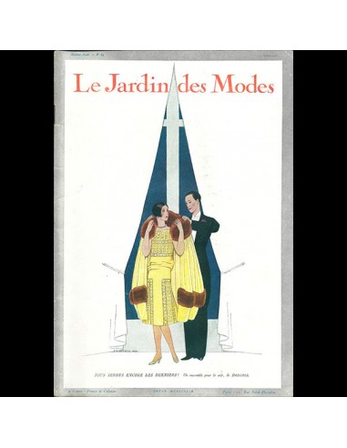 Le Jardin des Modes, n°84, 15 juillet 1926, couverture d'André-Edouard Marty Paris Déstockage Promo