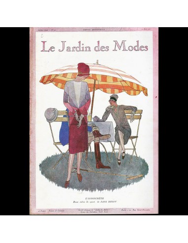 Le Jardin des Modes, n°92, 15 mars 1927, couverture de Pierre Mourgue basket pas cher