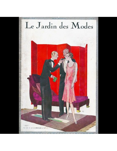 Le Jardin des Modes, n°95, 15 juin 1927, couverture de Pierre Mourgue le concept de la Pate a emporter 