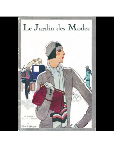 Le Jardin des Modes, n°99, 15 octobre 1927, couverture de Robert Patterson brillant des détails fins