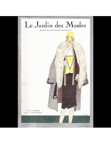 Le Jardin des Modes, n°114, 15 janvier 1929, couverture de Jean Pagès Les magasins à Paris