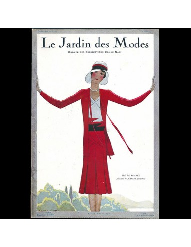 Le Jardin des Modes, n°120, 15 juillet 1929, couverture d'André-Edouard Marty pas chere