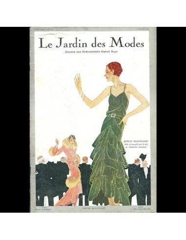 Le Jardin des Modes, n°124, 15 novembre 1929, couverture de Jean Pagès la chaussure