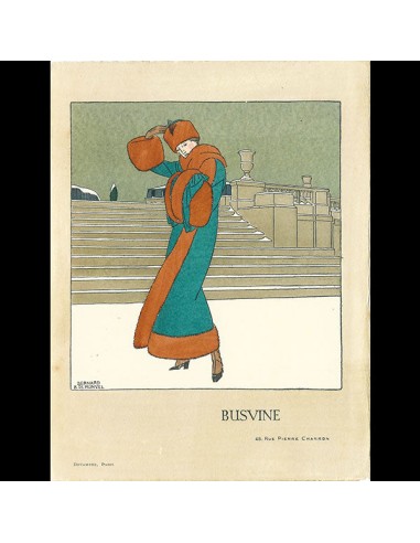 Planche publicitaire du tailleur Busvine rue Pierre Charron, par Boutet de Monvel (circa 1910) plus qu'un jeu 